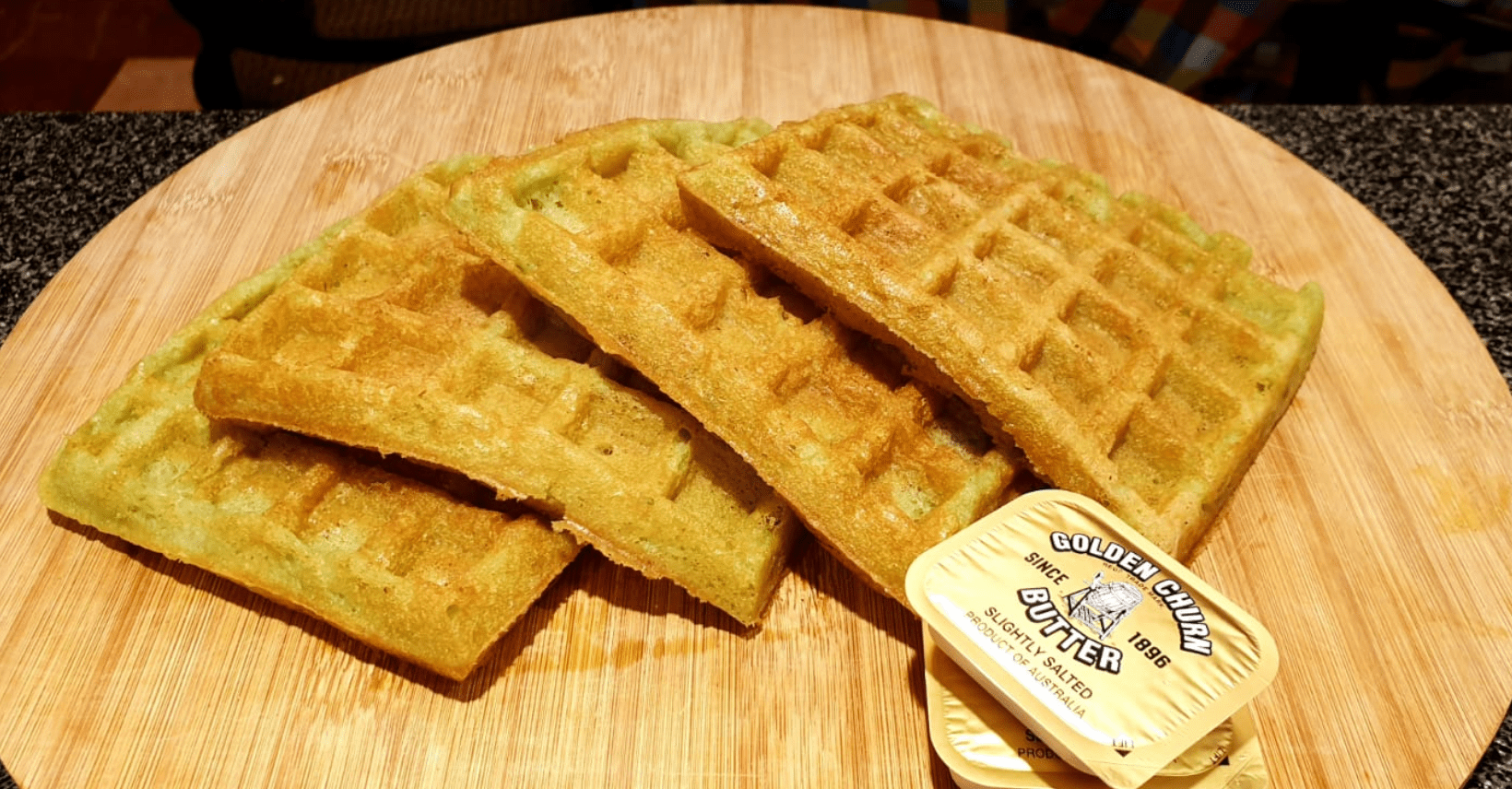 Low Carb Pandan Waffle