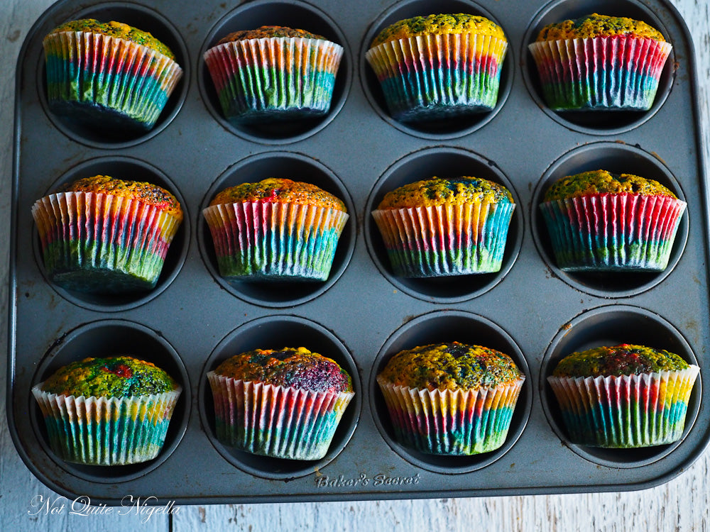 Rainbow unicorn cupcakes